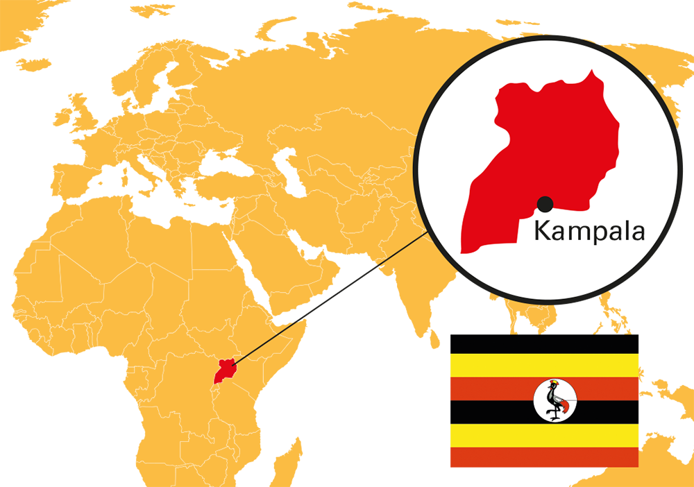 Uganda Karte